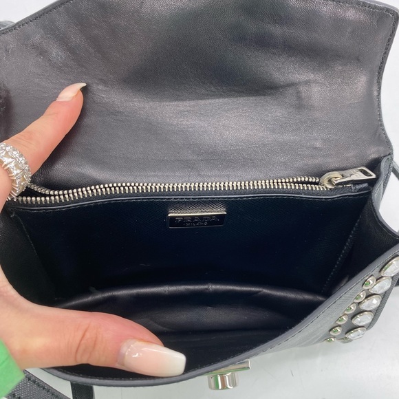 Prada Saffiano Studded two way bag - Picture 10 of 13